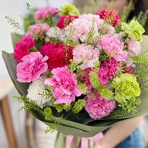 MD1323 溫馨康乃馨 BB草  (Sold Out)